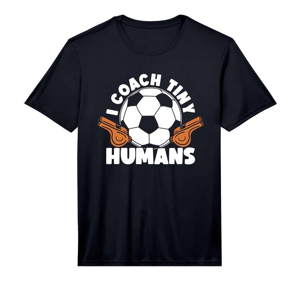 Mens Soccer Trainer I Coach Tiny T-Shirt - Novelty Apparel for Adults