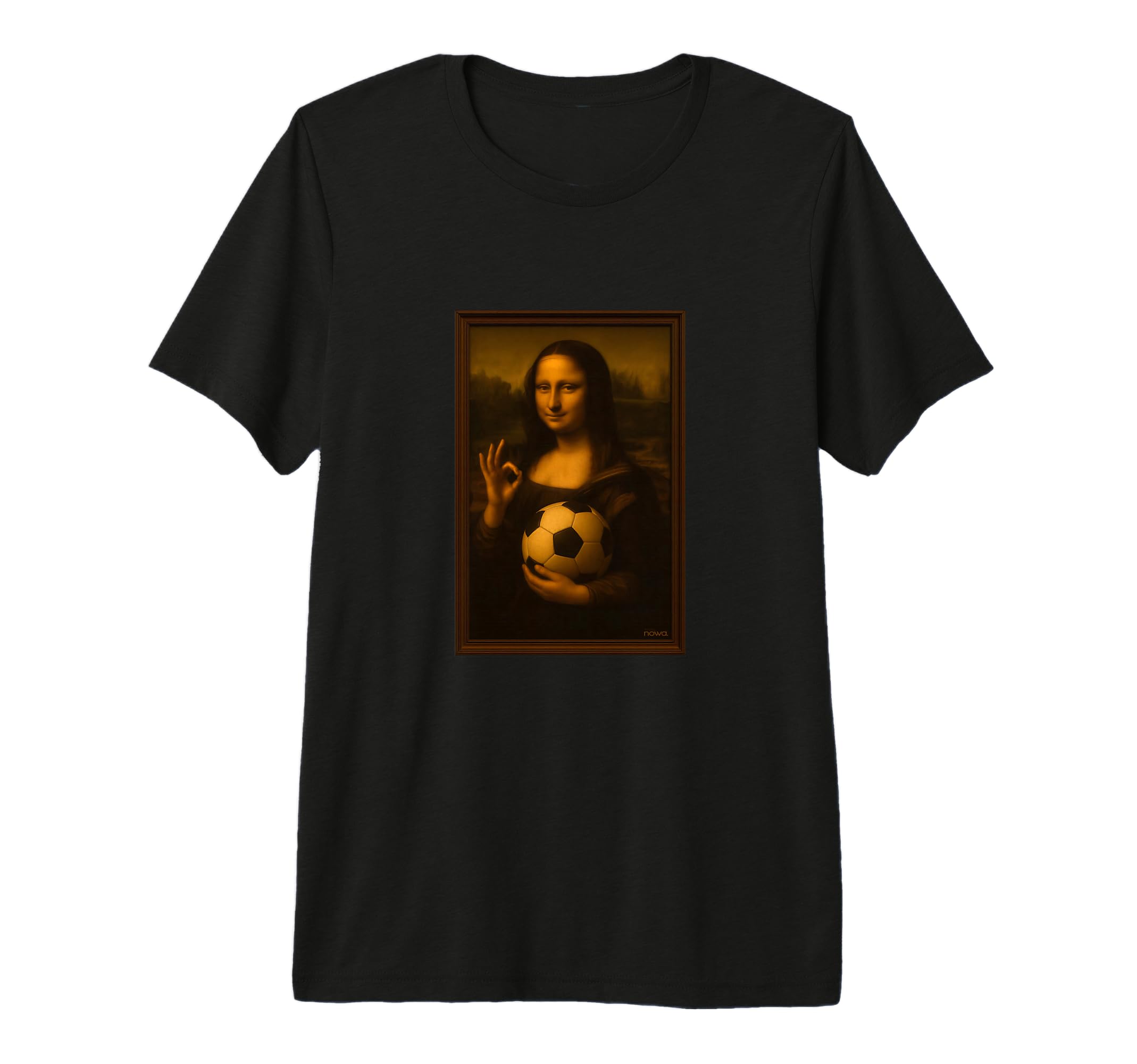 Mona Lisa Loves Soccer Tri Blend T-Shirt - Unique Graphic Unisex