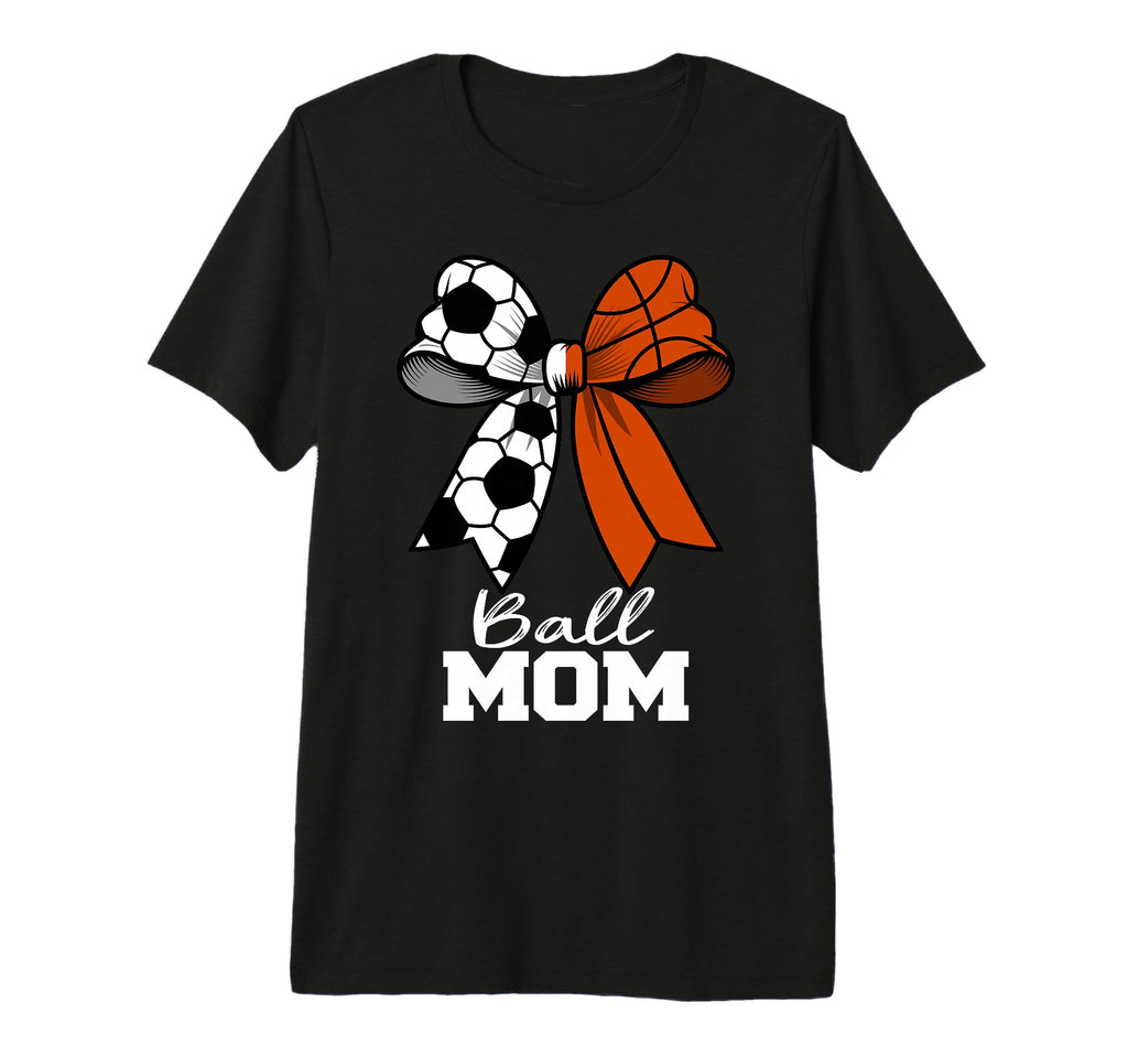 Ball Mom Soccer Basketball Mom Coquette T-Shirt - Unique Graphic Unisex
