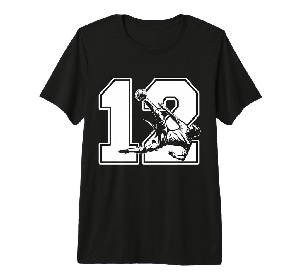 12 Soccer Birthday Gift Soccer Fan Sports T-Shirt - Novelty Apparel Unisex