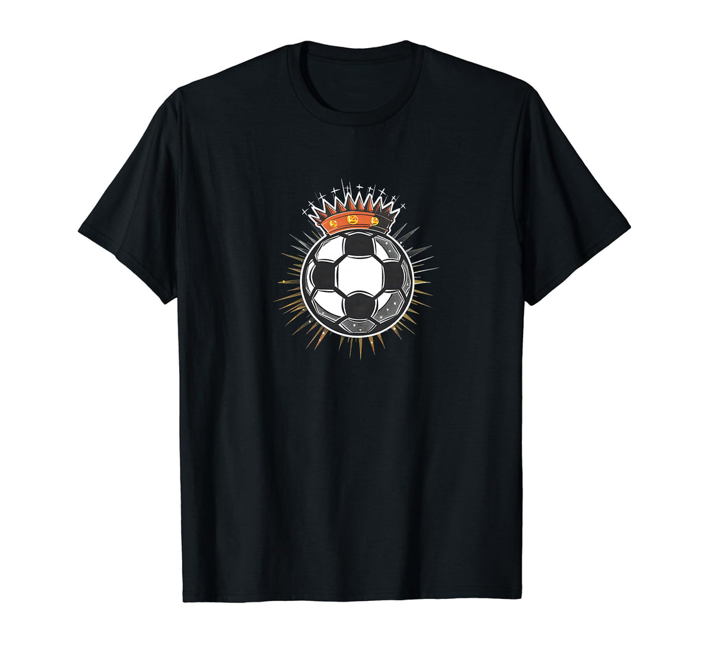 Crown Soccer Ball Soccer Coach T-Shirt - Custom Art Print for Adults