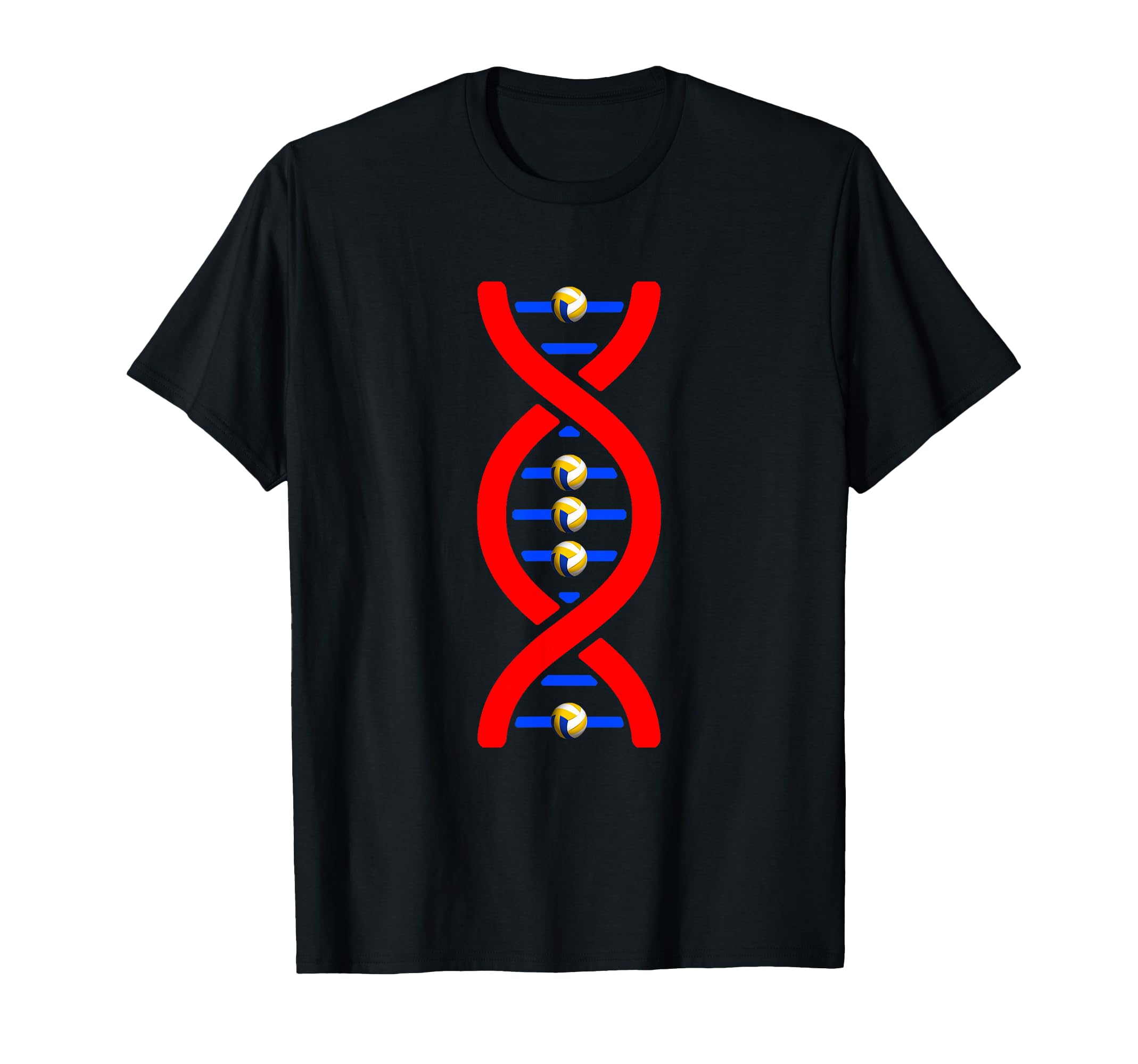 Volleyball Dna Soccer Sport Lover T-Shirt - Novelty Apparel for Adults