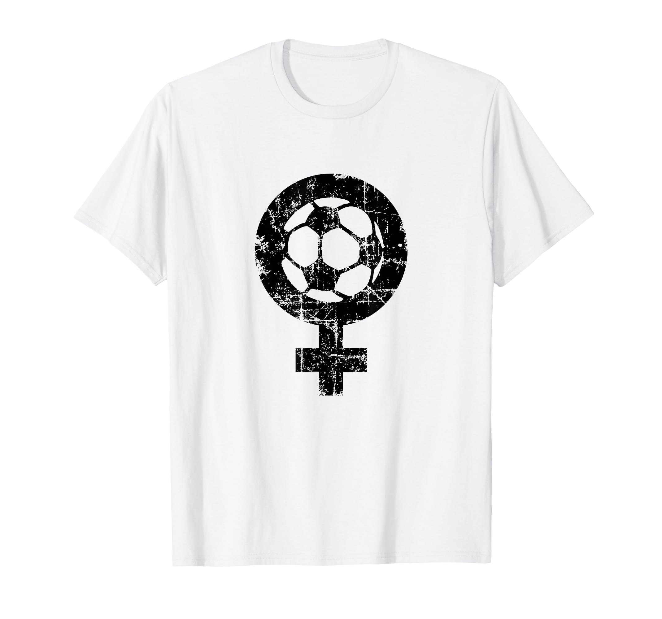 Female Soccer Black Womens Soccer T-Shirt - Casual Everyday Wear Unisex