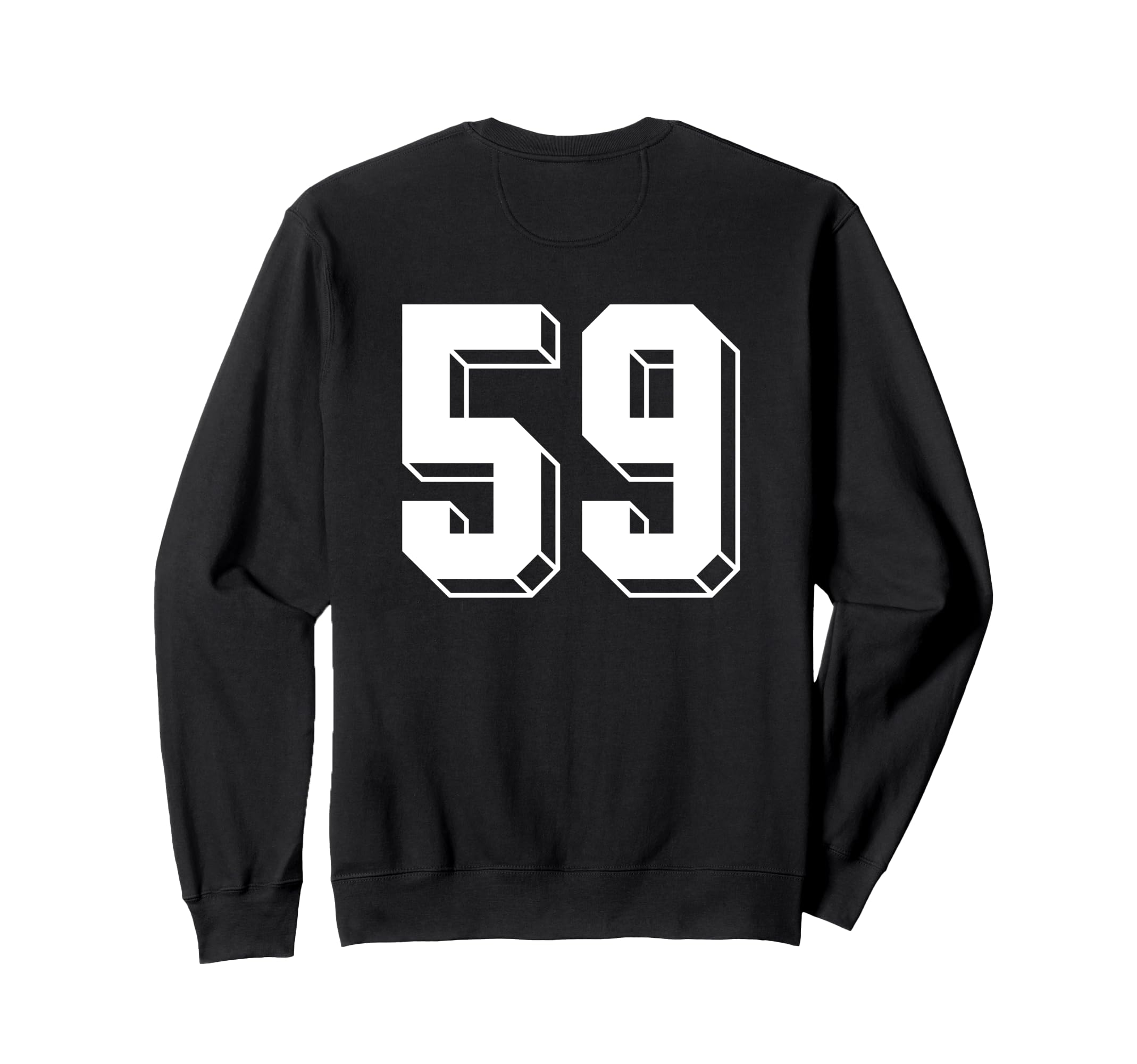 Number 59 Backside 80S 90S Team Sweatshirt - Minimalist Print Men Women