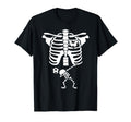 Dabbing Skeleton Soccer Funny Pregnancy X T-Shirt - Unique Graphic Unisex