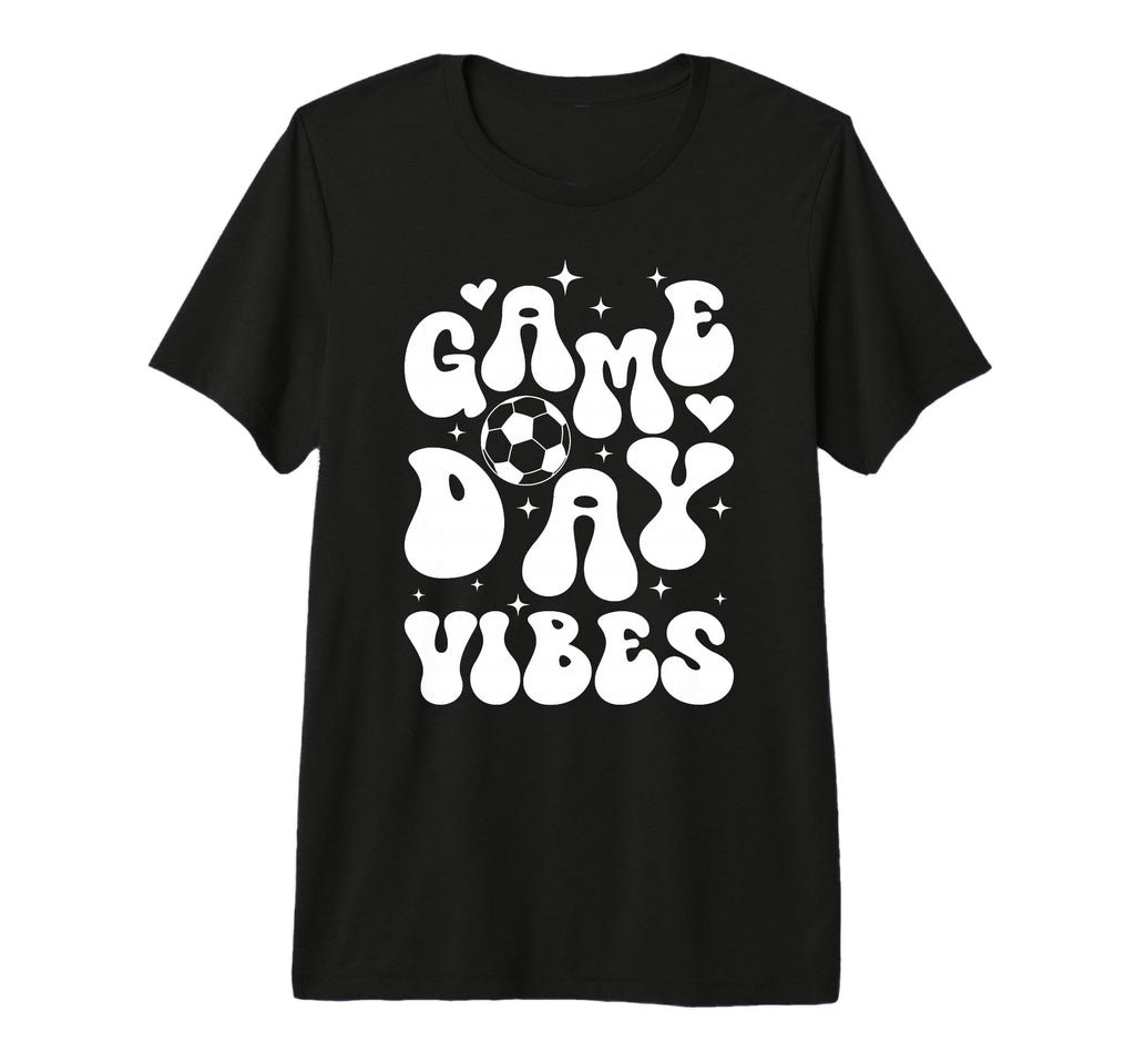 Groovy Soccer Game Day Vibes Game Day T-Shirt - Minimalist Print Unisex