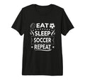 Eat Sleep Soccer Repeat Soccer Player Tri T-Shirt - Novelty Apparel Unisex