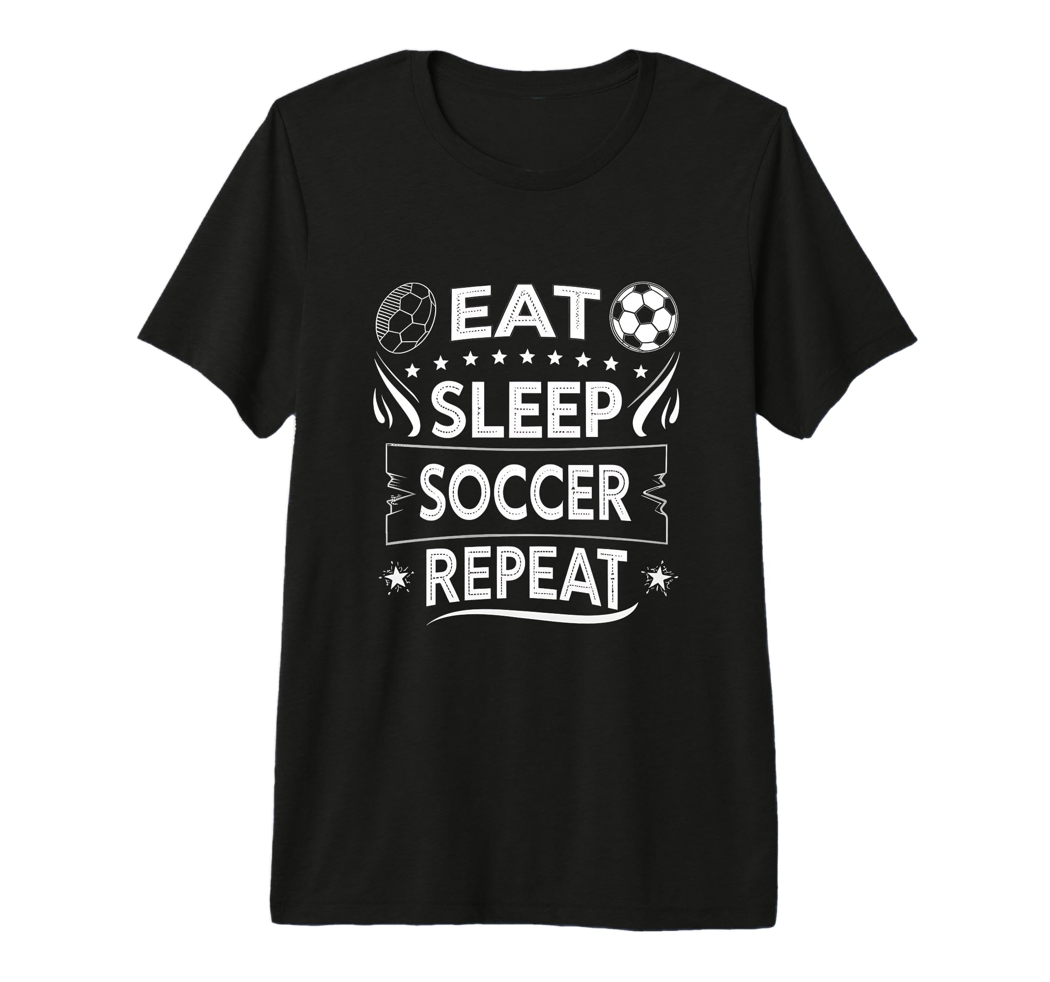 Eat Sleep Soccer Repeat Soccer Player Tri T-Shirt - Novelty Apparel Unisex