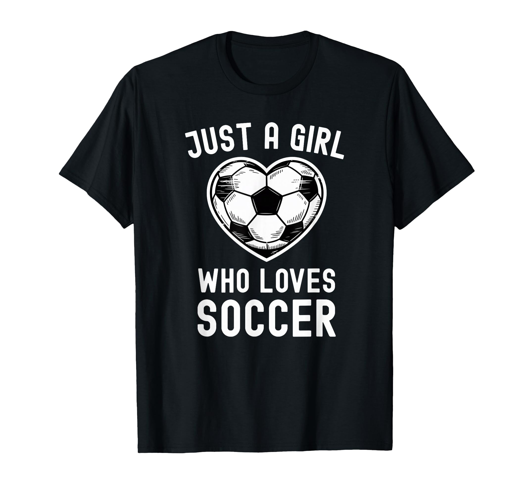 Just Who Loves Soccer Heart Player T-Shirt - Streetwear Style Men Women