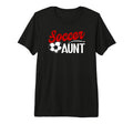 Soccer Aunt Heart Aunt Soccer T-Shirt - Fun Novelty Design Men Women