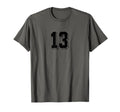 Number 13 80S 90S Soccer Team Jersey T-Shirt - Graphic Print for Adults