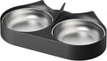 PETLIBRO Pet Food Splitter with Stainless Steel Bowls, Automatic Cat Feeder Bowls for Two Cats or Dogs, Suitable for PETLIBRO Automatic Cat Feeder PLAF005, PLAF006, PLAF103, PLAF203