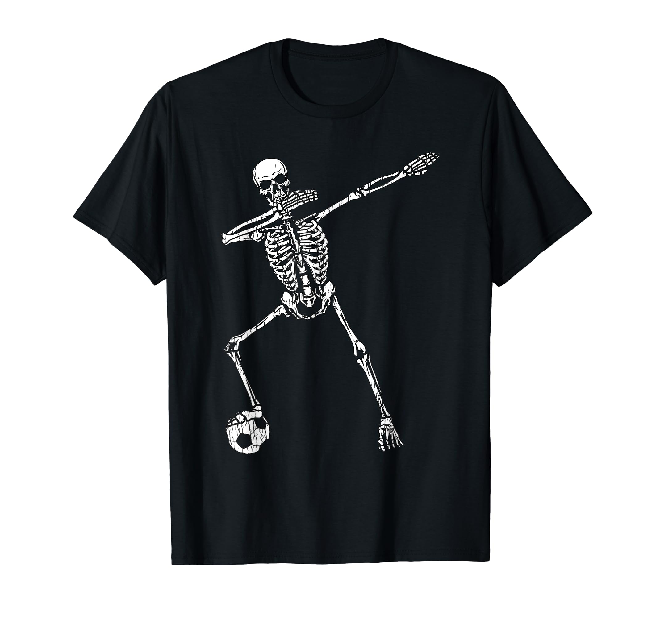 Dabbing Skeleton Football Soccer T-Shirt - Novelty Apparel Unisex
