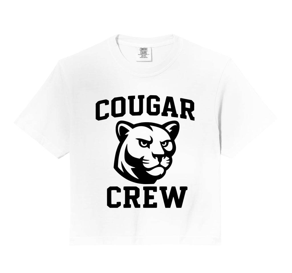 Cougar Crew Mascot Team Spirit School T-Shirt - Unique Graphic Unisex
