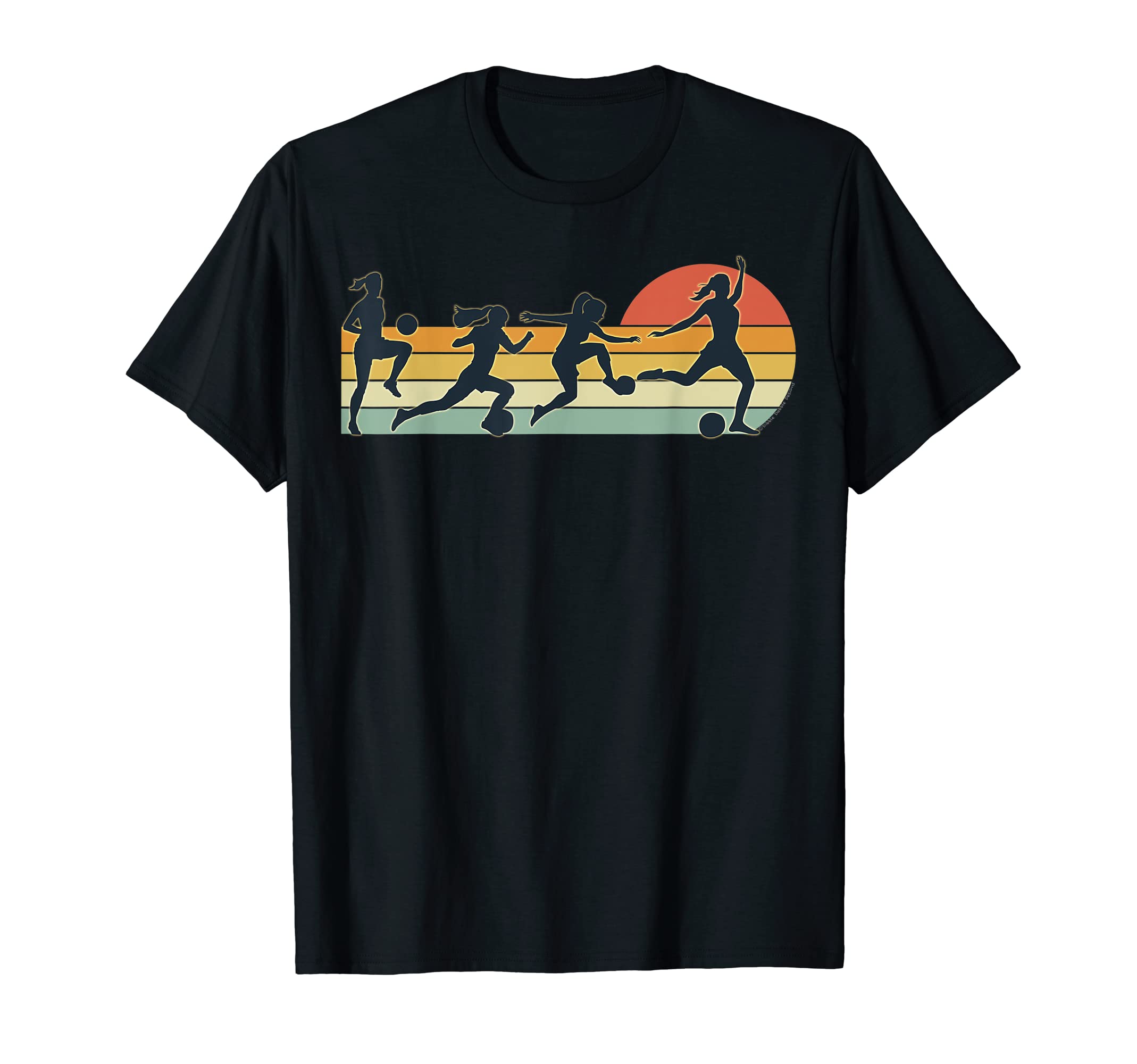Womens Soccer Players Sunset Soccer T-Shirt - Minimalist Print Unisex