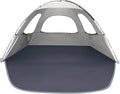 WhiteFang Beach Tent Anti-UV Portable Sun Shade Shelter for 3/4/6/8 Person, Extendable Floor with 3 Ventilating Mesh Windows Plus Carrying Bag, Stakes and Guy Lines