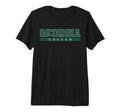 Georgia Soccer Green Text Tri Blend T-Shirt - Graphic Print Unisex