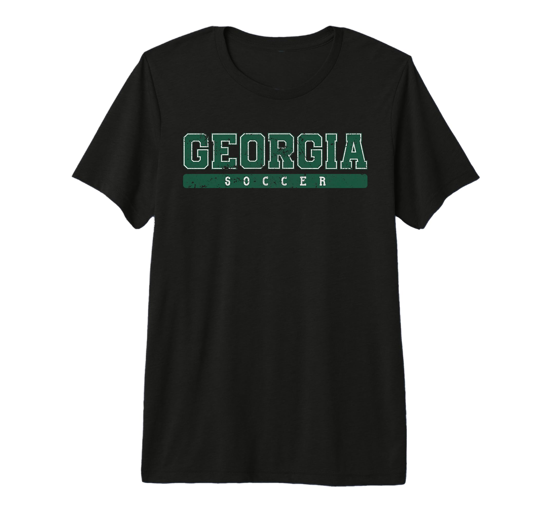 Georgia Soccer Green Text Tri Blend T-Shirt - Graphic Print Unisex