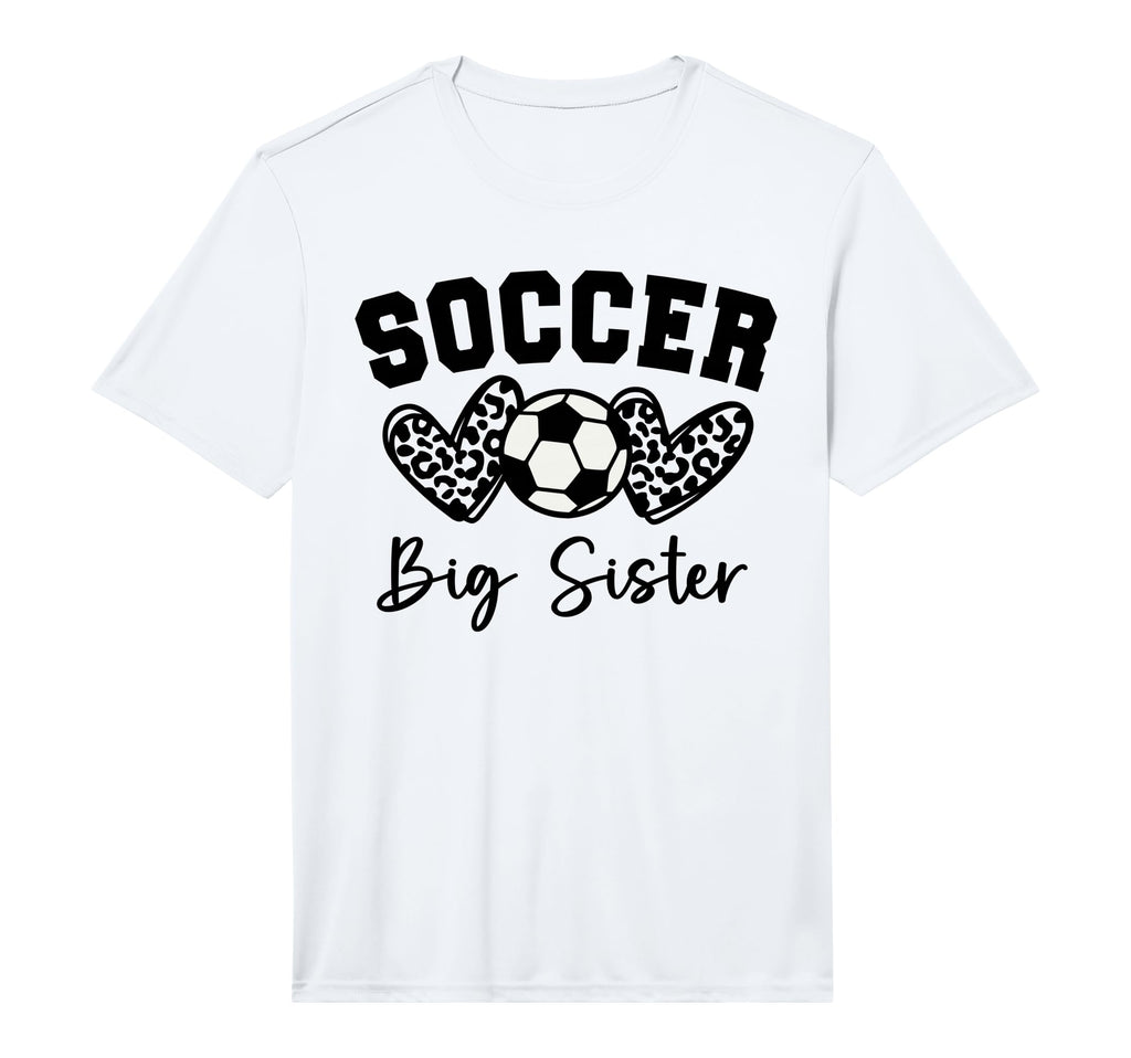 Soccer Big Sister Matching Family T-Shirt - Aesthetic Graphic for Adults