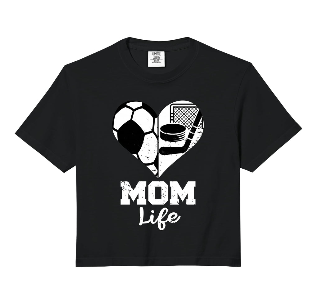 Mom Life Heart Funny Soccer Hockey Mom T-Shirt - Aesthetic Graphic Unisex