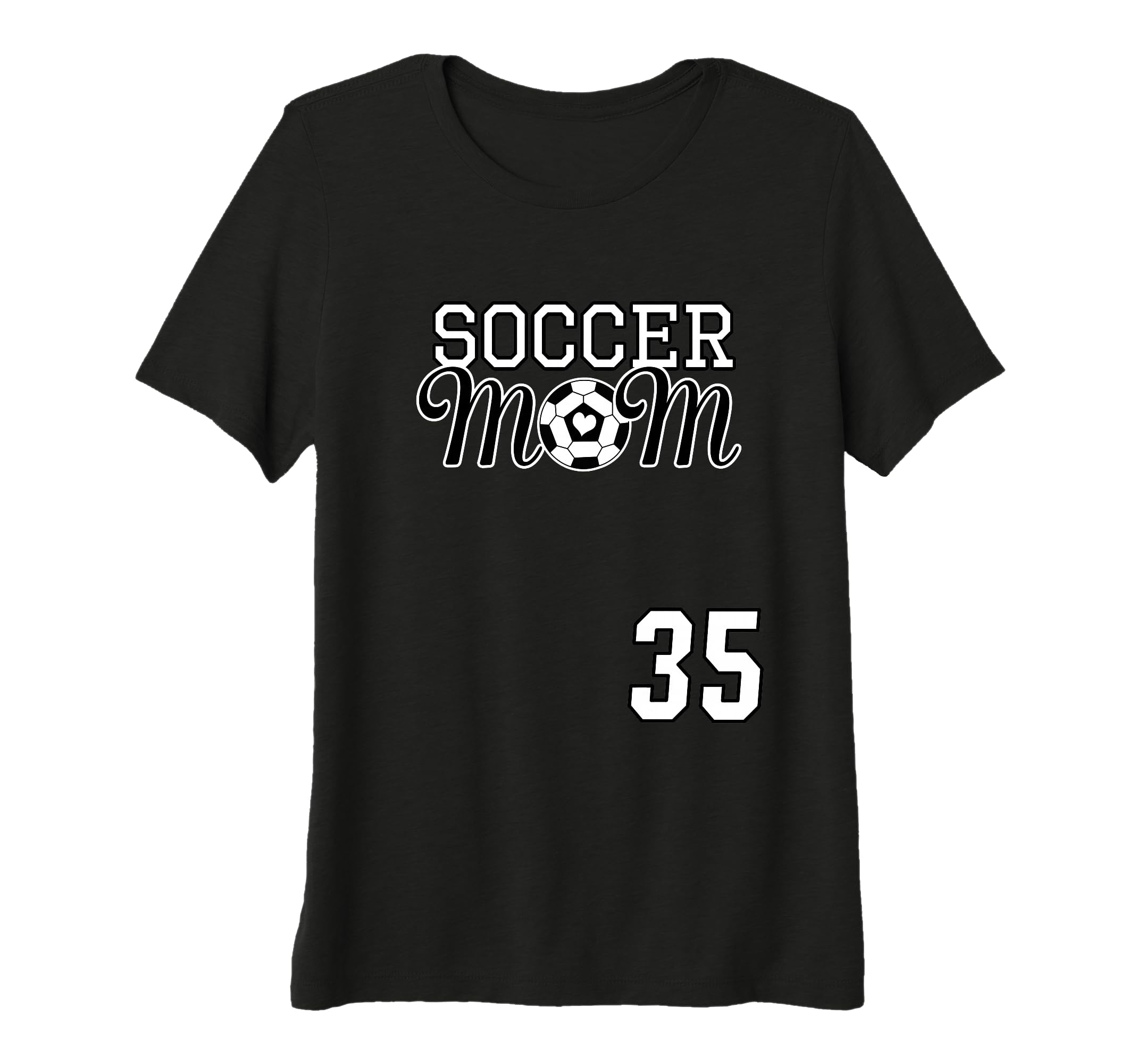 Womens Number 35 Soccer Mom Mothers Day T-Shirt - Minimalist Print Unisex