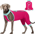 ROZKITCH Dog Surgery Leg Sleeve Rear Legs, Male Female Pet Prevent Licking Wound Elbow Knee Protector, Dog Recovery Suit Cone Collar Alternative Pants Shirt for Wound Heal Wrap Rosered 3XL