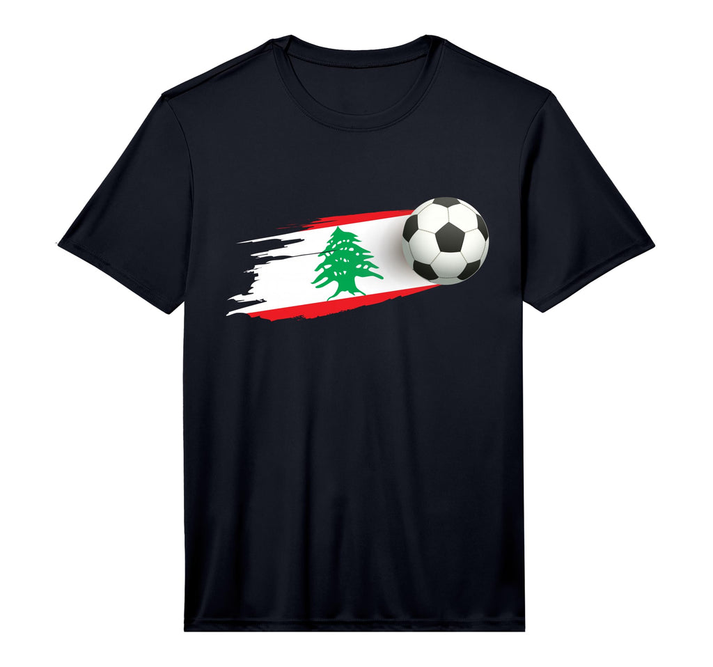 Lebanon Soccer Ball Lebanon Flag Jersey T-Shirt - Aesthetic Graphic Unisex