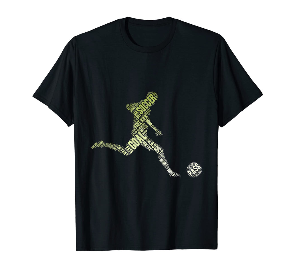 Soccer Player Typography Soccer Coach T-Shirt - Custom Art Print Unisex
