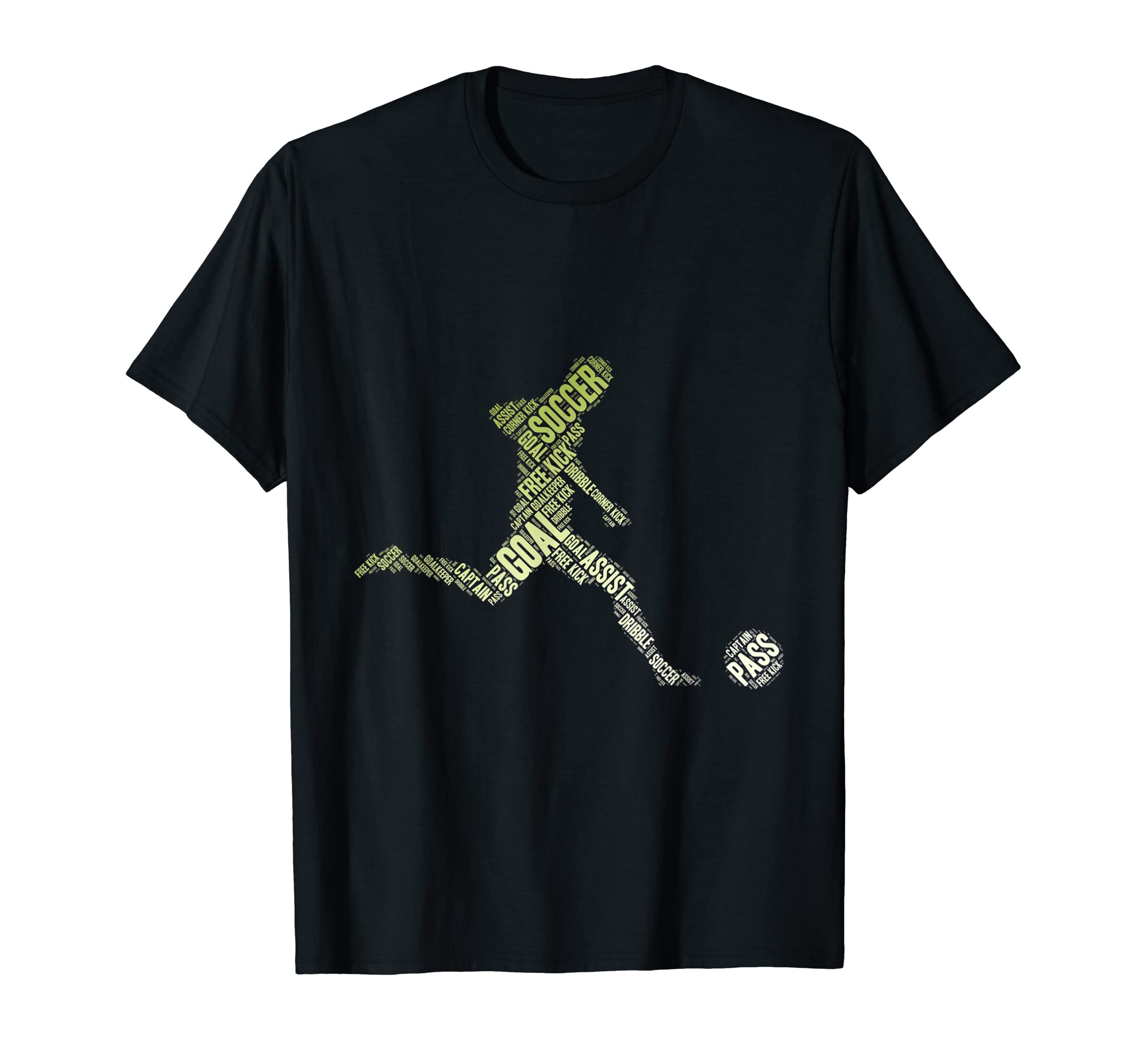 Soccer Player Typography Soccer Coach T-Shirt - Custom Art Print Unisex