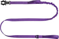 ICEFANG Tactical Dog Leash,K9 Training Walking Bungee Lead with 2 Control Handle,Heavy Duty Quick Release Metal Clasp,for Medium Large Breed (Reflective Purple, 6 FT)