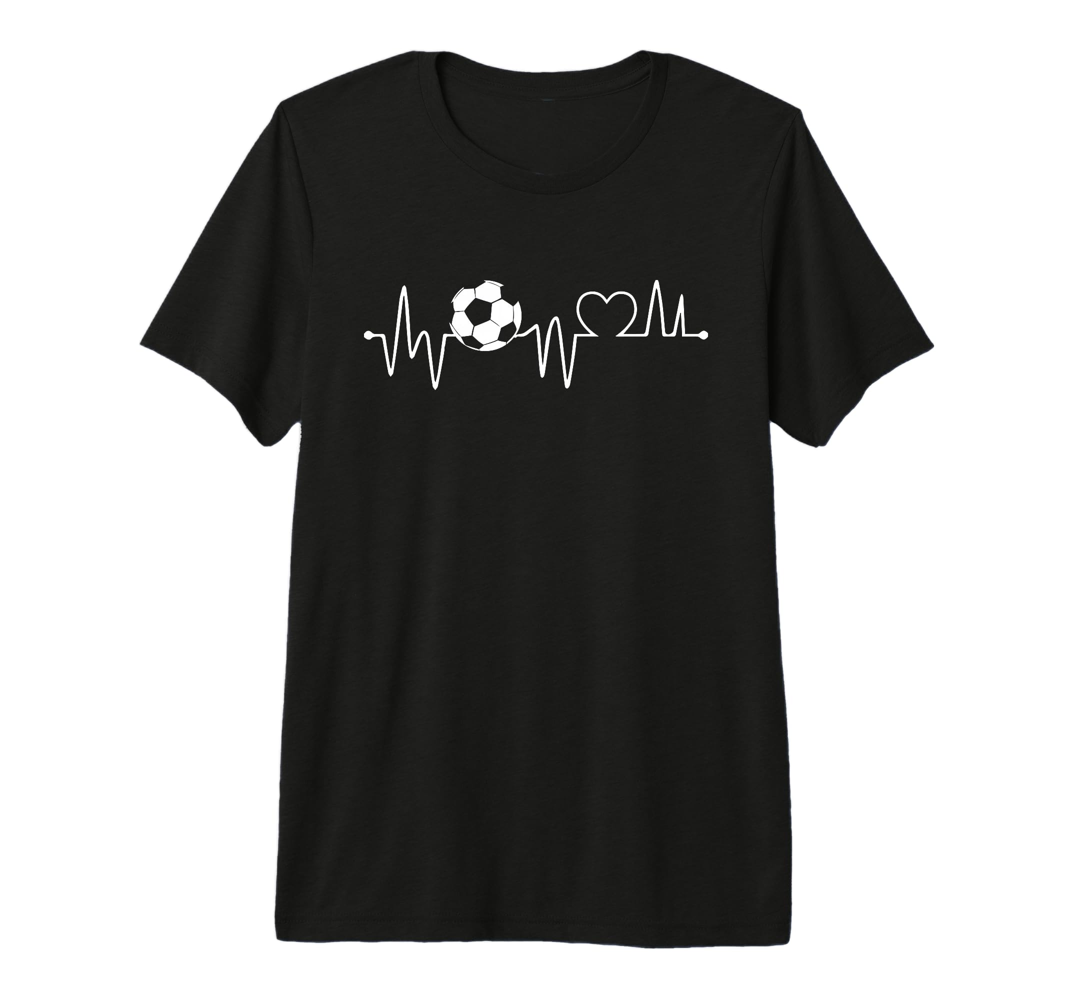 Soccer Heartbeat Soccer Ball T-Shirt - Aesthetic Graphic for Adults