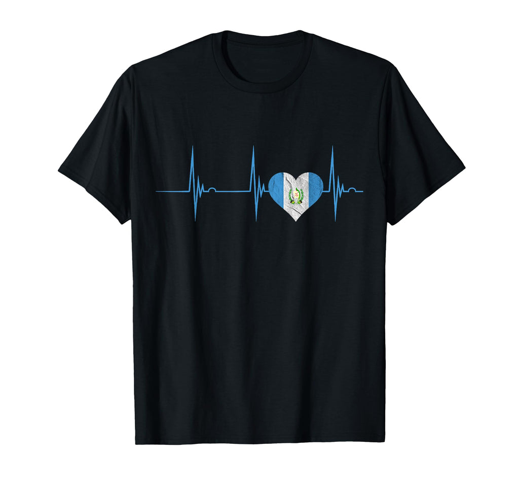 Guatemala Heart Guatemalan Heartbeat Ekg T-Shirt - Novelty Apparel Unisex