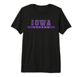 Iowa Soccer Purple Text Tri Blend T-Shirt - Streetwear Style Unisex