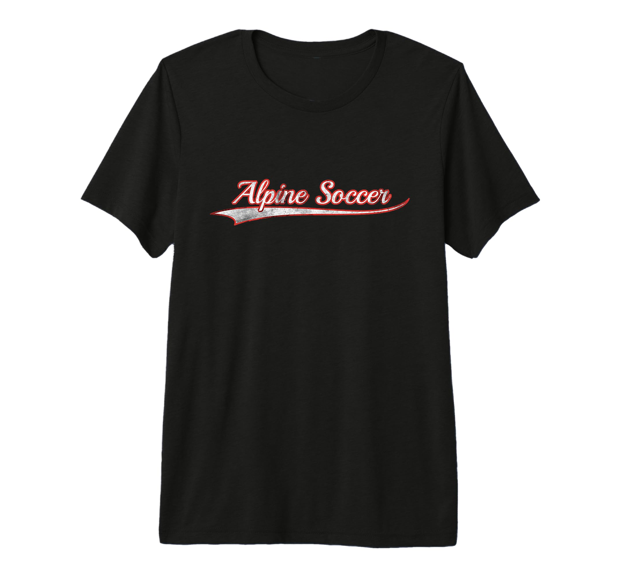 Alpine Soccer Varsity Distressed T-Shirt - Trendy Graphic Men Women