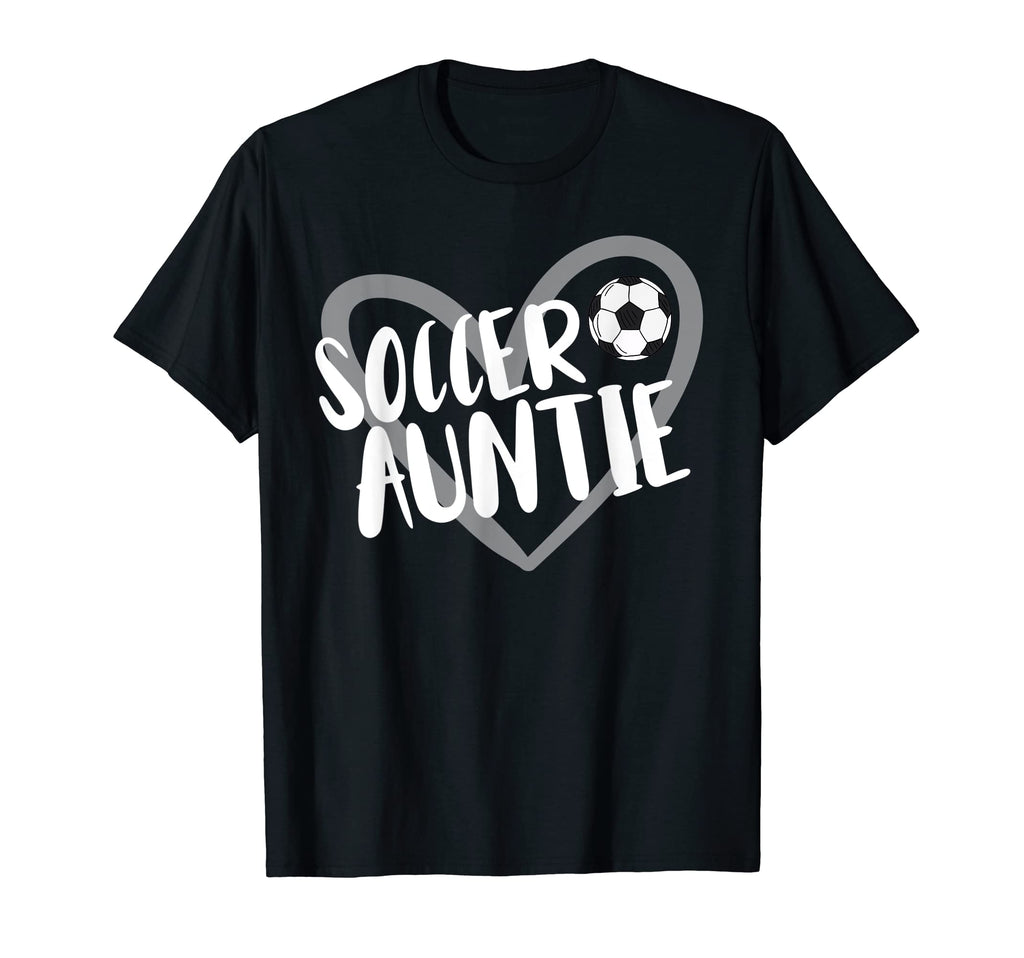 Soccer Auntie Heart T-Shirt - Fun Novelty Design Unisex