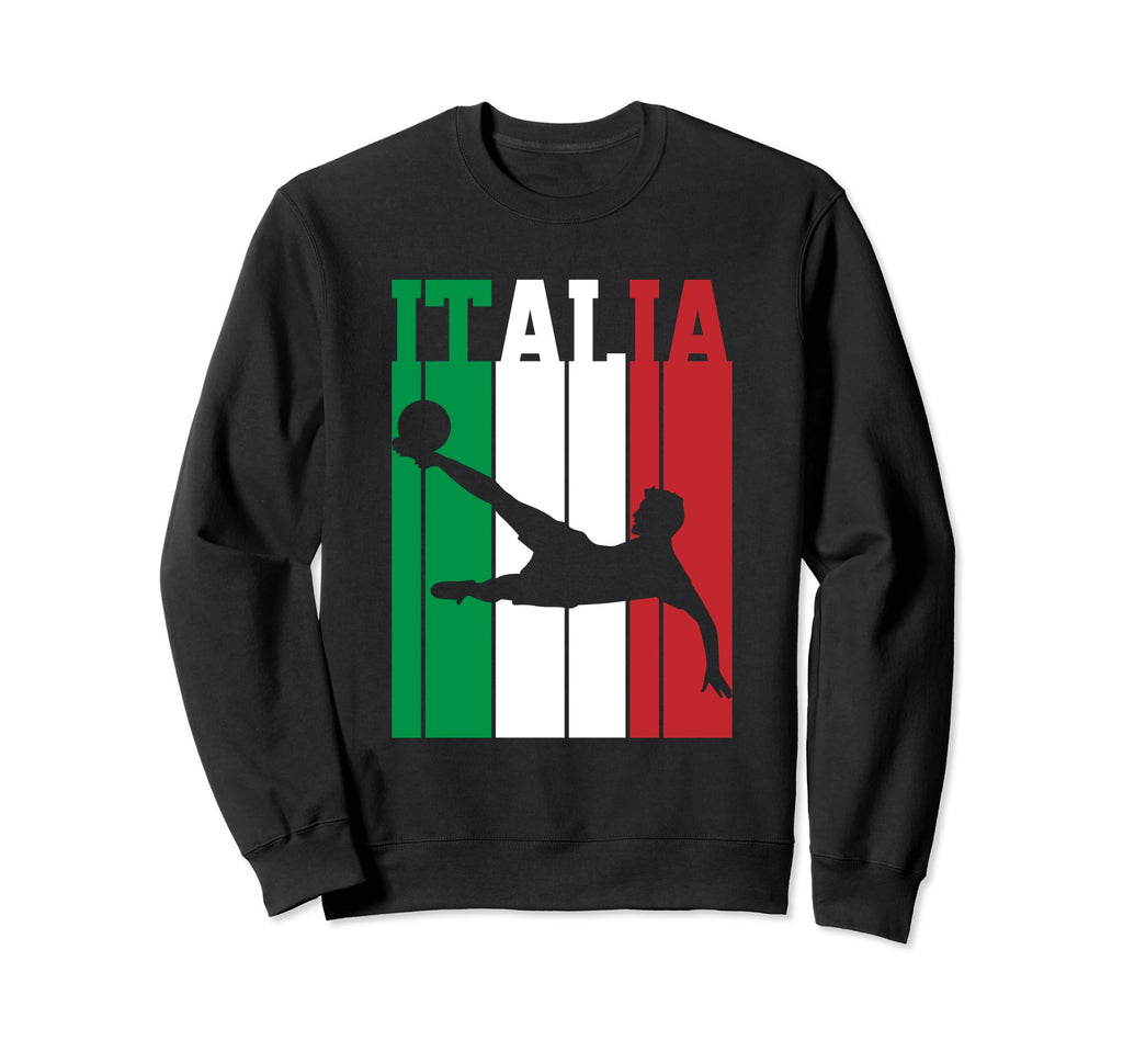 Italy Flag Italian Pride Soccer Sweatshirt - Aesthetic Graphic for Adults