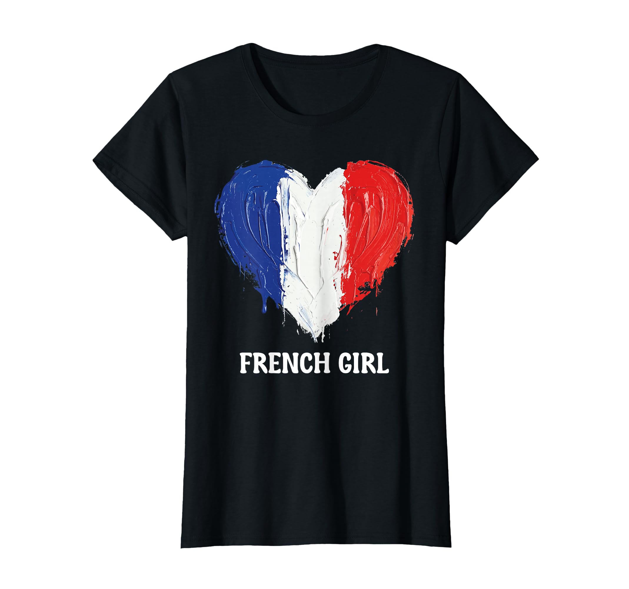 French Flag Heart Soccer Football France T-Shirt - Graphic Print Unisex