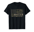 Camo Soccer Camourflage Usa Flag Player T-Shirt - Unique Graphic Unisex