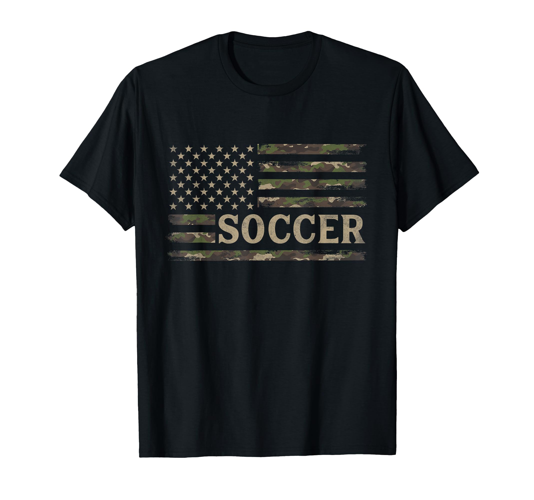 Camo Soccer Camourflage Usa Flag Player T-Shirt - Unique Graphic Unisex