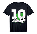 10Th Birthday 10 Years Soccer T-Shirt - Custom Art Print for Adults