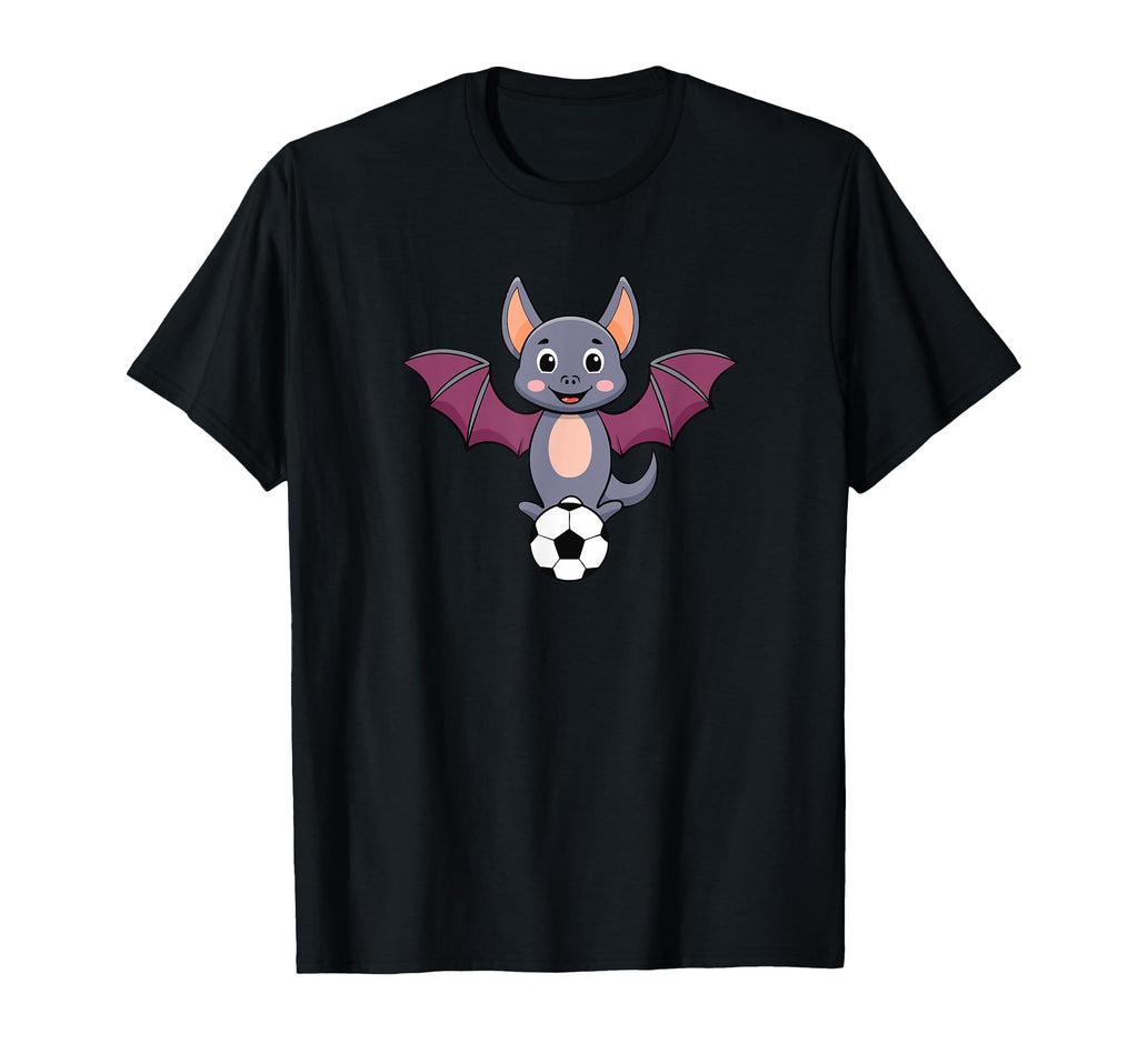 Bat Playing Soccer Funny Soccer Player T-Shirt - Unique Graphic Men Women