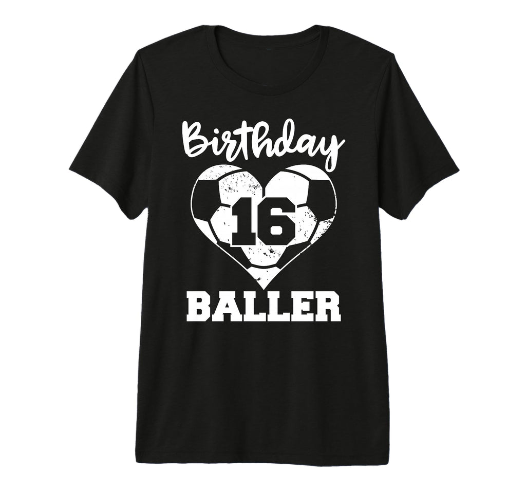16Th Birthday Baller Funny 16 Year T-Shirt - Custom Art Print for Adults