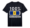 Barbados Flag 100 Barbadian Battery T-Shirt - Streetwear Style Men Women