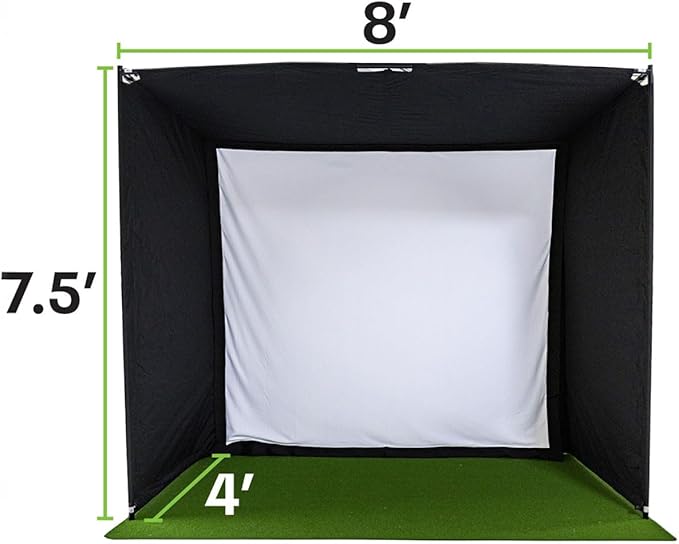 SkyTrak ST+ Golf Simulator – Ultimate Studio Package | Home Golf Simulator with Launch Monitor, Mat, Net & Screen