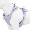 Wisedog Mesh Breathable Dog Harness: No Pull Harness with 3 Fast-Release Buckles Adjustable for Walking & Training for Small Medium Large Dogs (Lilac, L: Neck=20"-25"/Chest=17"-33")