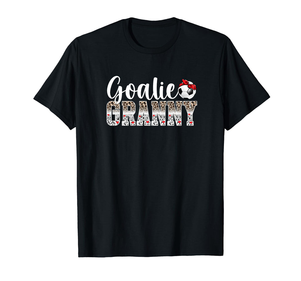 Soccer Goalie Granny Leopard Soccer T-Shirt - Trendy Graphic Men Women