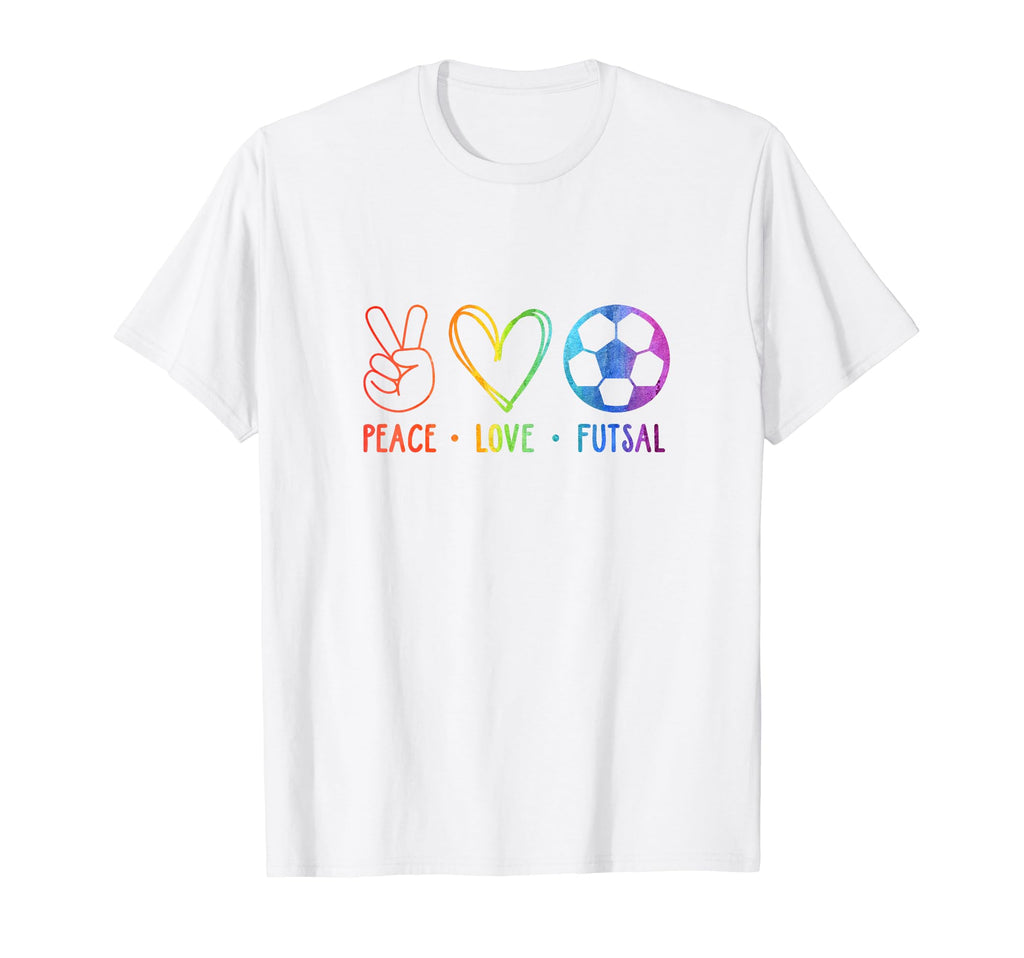 Peace Love Futsal Indoor Soccer T-Shirt - Casual Everyday Wear Men Women