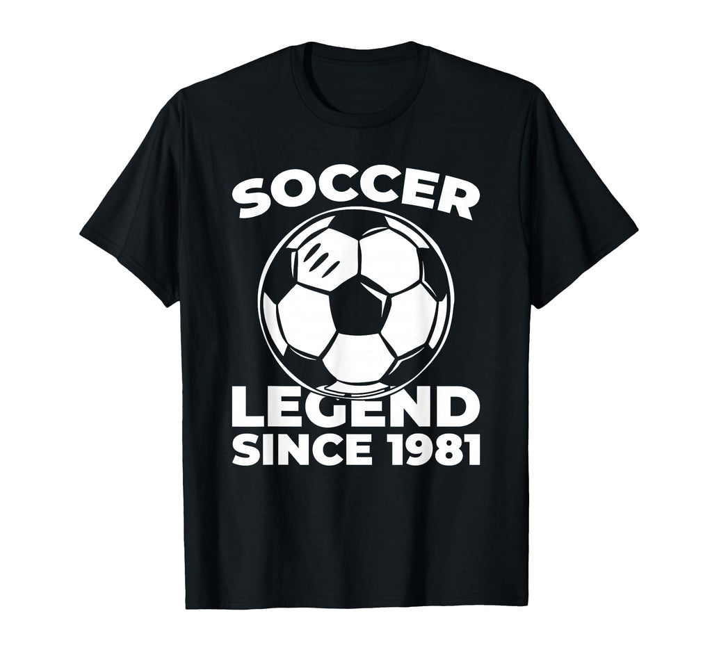 Born 1981 Soccer Sports Team T-Shirt - Casual Everyday Wear for Adults