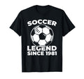 Born 1981 Soccer Sports Team T-Shirt - Casual Everyday Wear for Adults