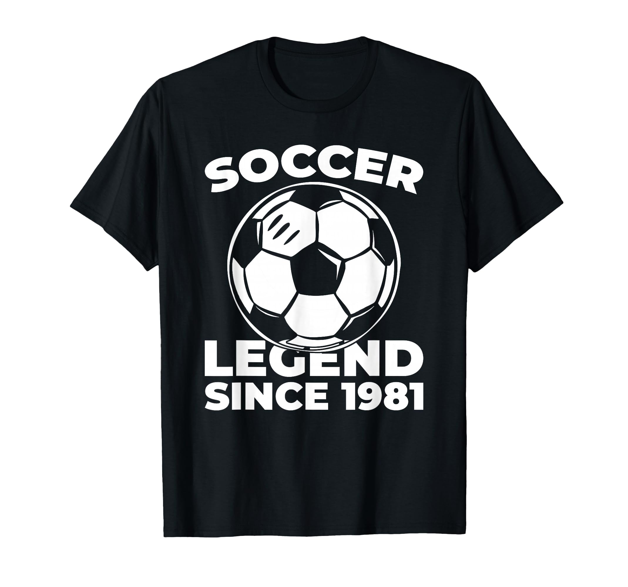 Born 1981 Soccer Sports Team T-Shirt - Casual Everyday Wear for Adults